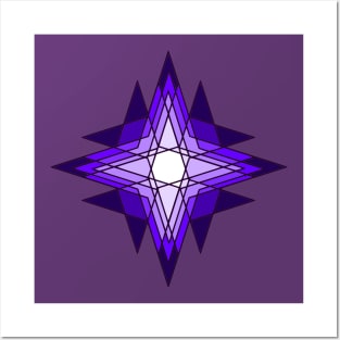 Purple Star design Posters and Art